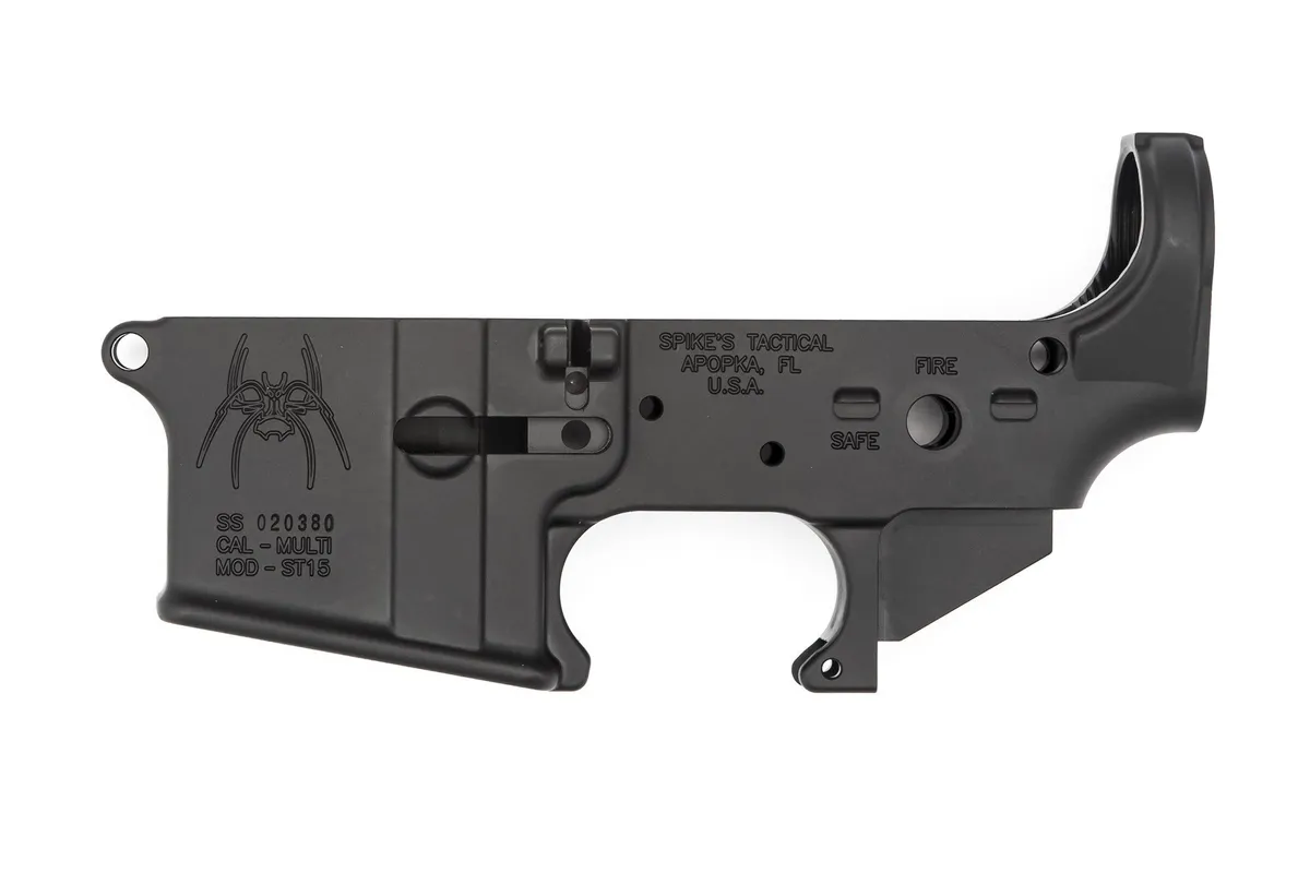 Spike's Tactical STLS018 Spider Fire/Safe Stripped Lower 223 Rem 556NATO - Black - Lower Receiver for AR-15 - view 2
