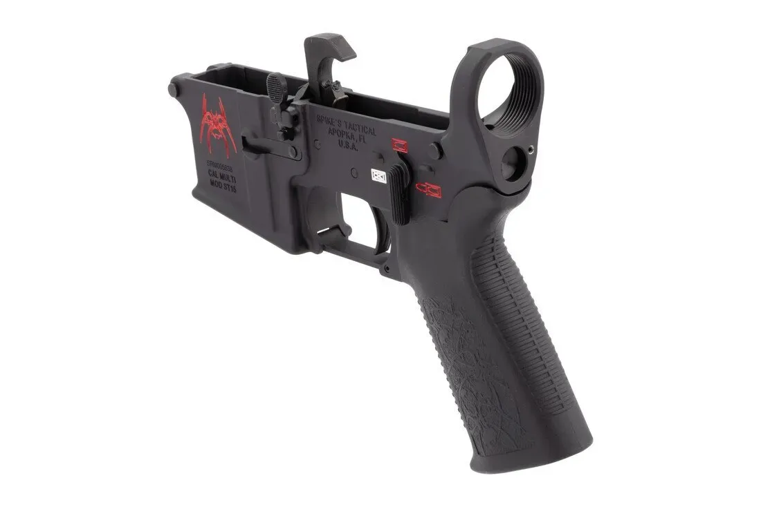 Spike's Tactical Spikes Spider Logo Lower Receiver With Lpk - Color Fill - Lower Receiver for AR-15 - view 1