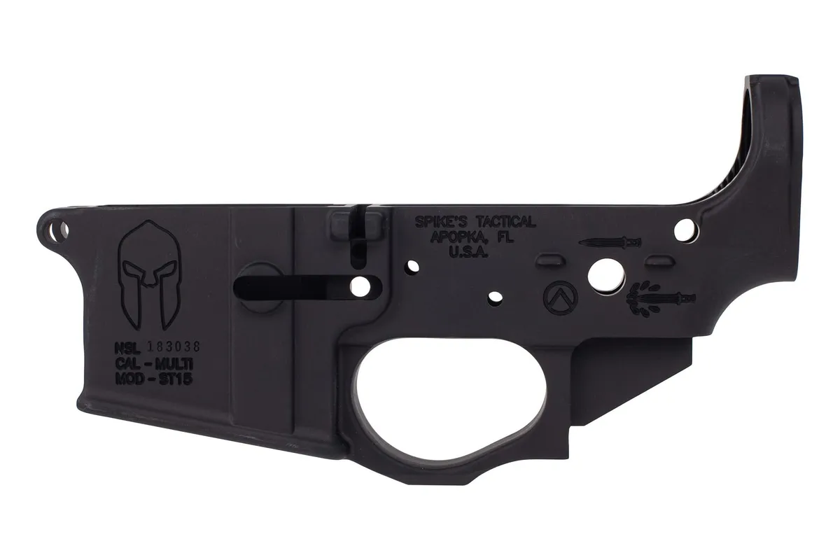 Spike's Tactical Ar-15 Lower - Forged Spartan - Stripped - Lower Receiver for AR-15 - view 4
