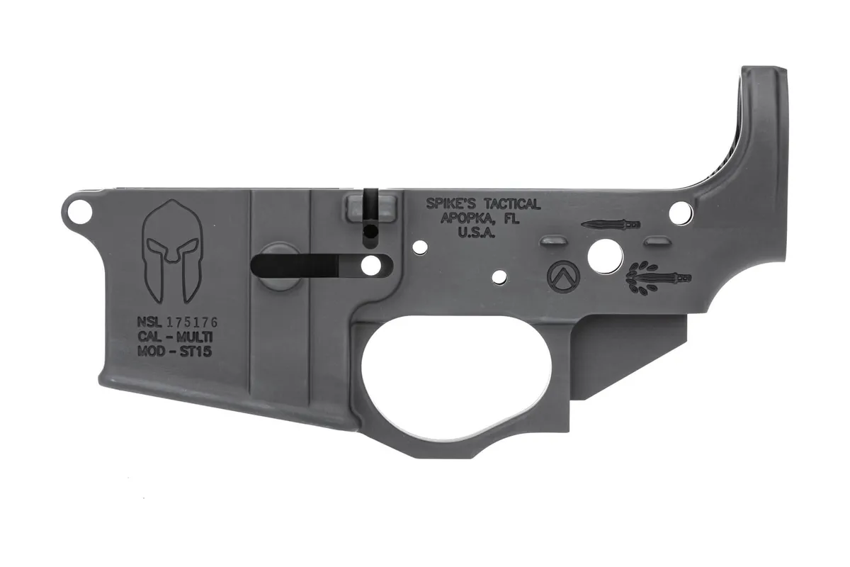 Spike's Tactical Ar-15 Lower - Forged Spartan - Stripped - Lower Receiver for AR-15 - view 1