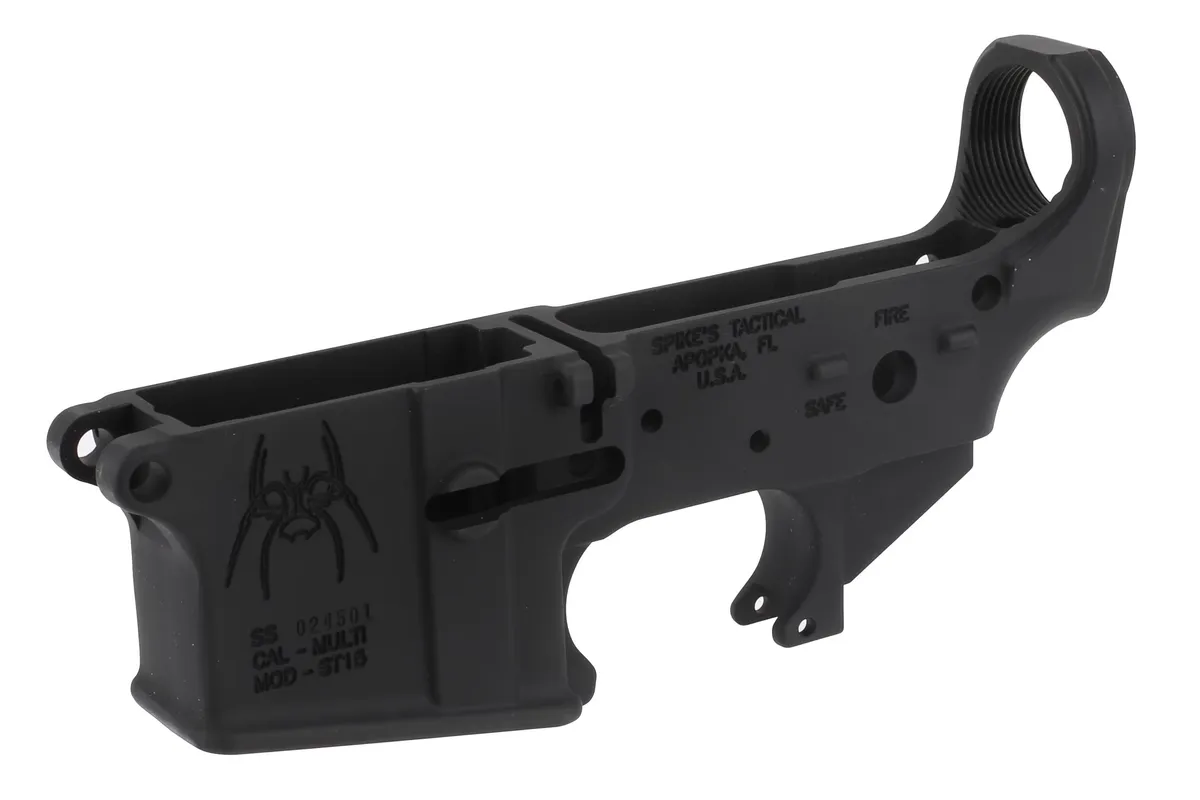 Spike's Tactical Spikes Tactical Ar-15 Lower - Forged Spider - Fire Safe Markings - Lower Receiver for AR-15 - view 1