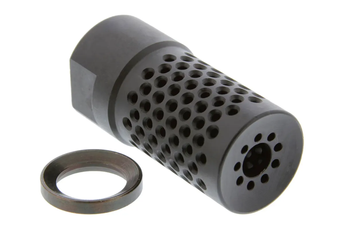 Spike's Tactical Dynacomp Shorty Extreme Compensator - 1/2x28 - Muzzle Device for AR-15, vista 1