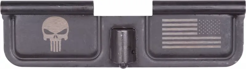 Spike's Tactical Engraved Ejection Port Cover - Punisher - Dust Cover for AR-15 - view 2