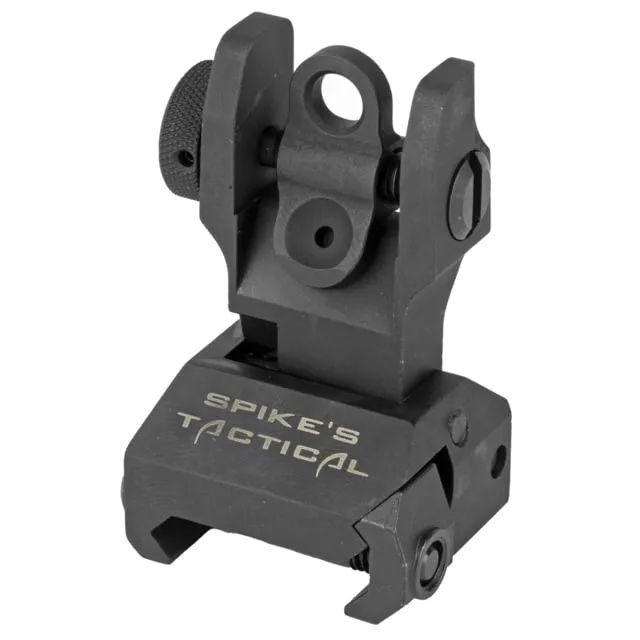 Spike's Tactical Rear Folding Micro Sight, Gen Ii - Black - Rear Sight for AR-15 - view 1