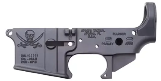 Spike's Tactical Spike\'s Tactical Stripped Lower Receiver Pirate AR-15 Multi-Cal Black - STLS016 - Lower Receiver for AR-15, vista 1