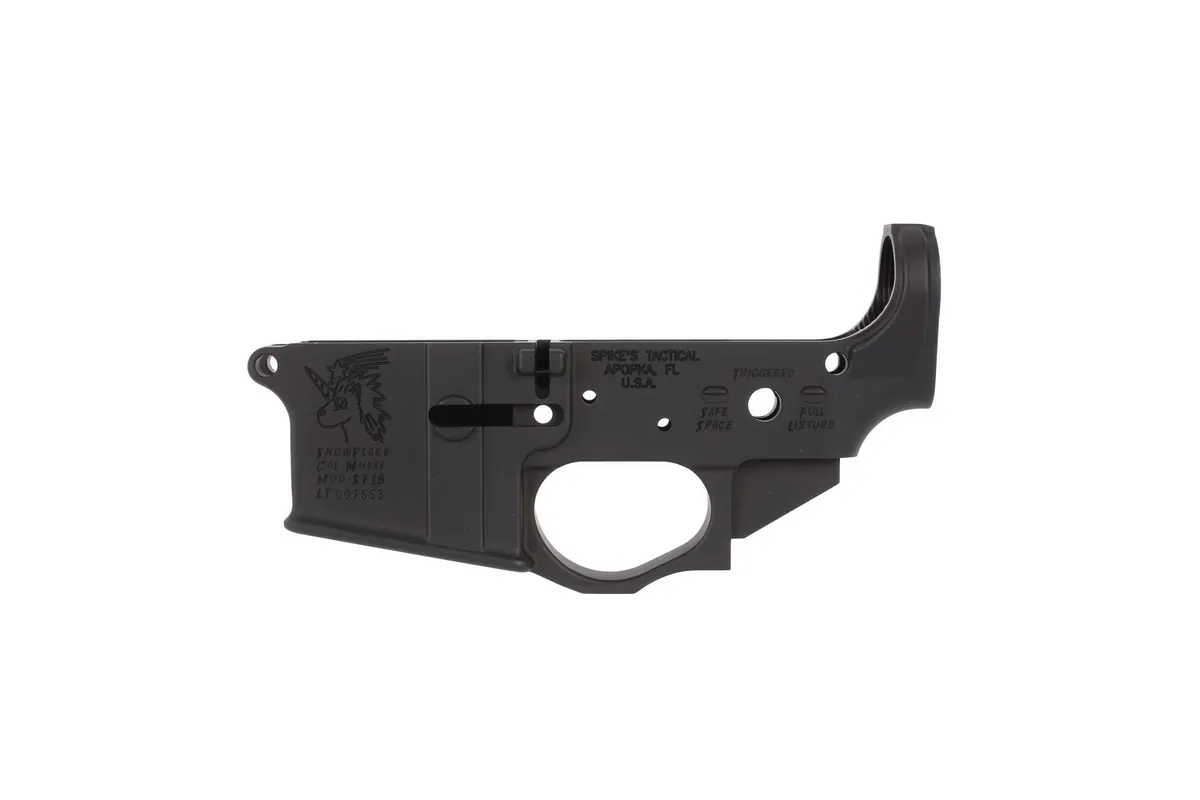 Spike's Tactical Stripped Ar-15 Lower Receiver - Snowflake - Lower Receiver for AR-15 - view 2