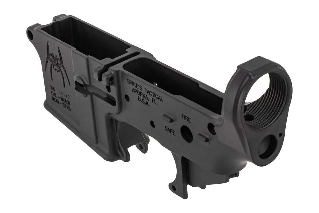 Spike's Tactical Thin Blue Line Stripped Ar-15 Lower Receiver - Lower Receiver for AR-15 - view 1