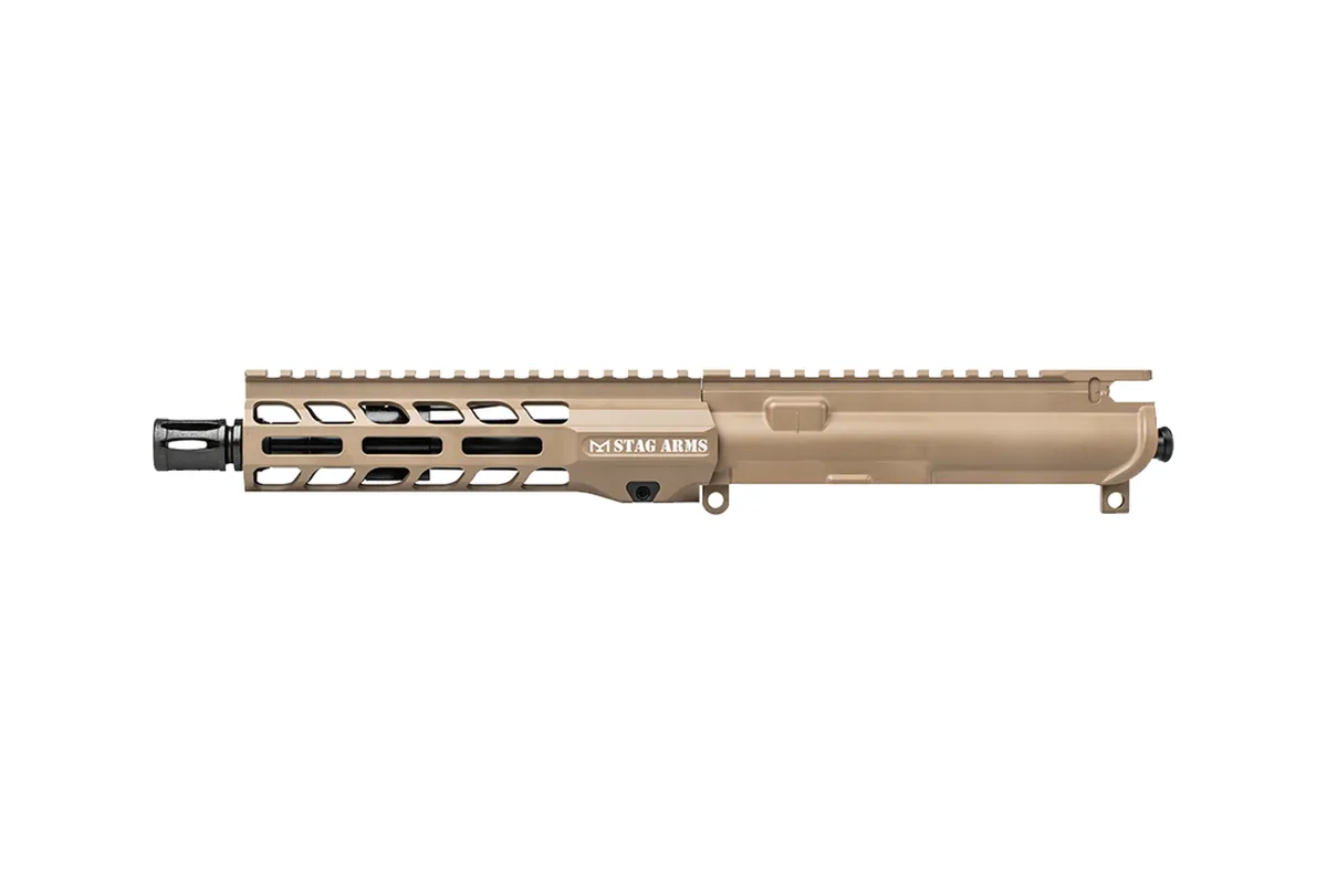 Stag Arms AR-15 7.5″ 5.56 M-LOK Pistol Right-Handed Complete Upper – FDE/Phosphate-Chrome Lined - Upper Receiver for AR-15, vista 1
