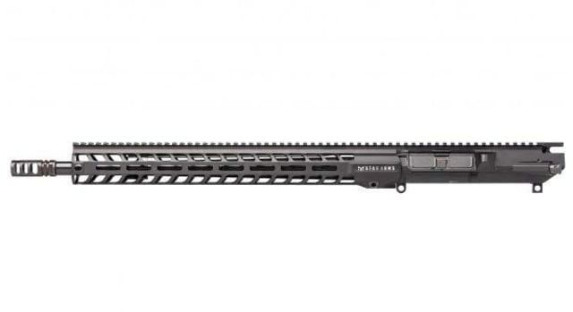 Stag Arms AR-10 Marksman Left Hand Upper Receiver 308 Win 18in Barrel HBAR-CMV Profile 1-10 Twist 5/8X24 Thread VG6 Gamma Black - Upper Receiver for AR-15 - view 1
