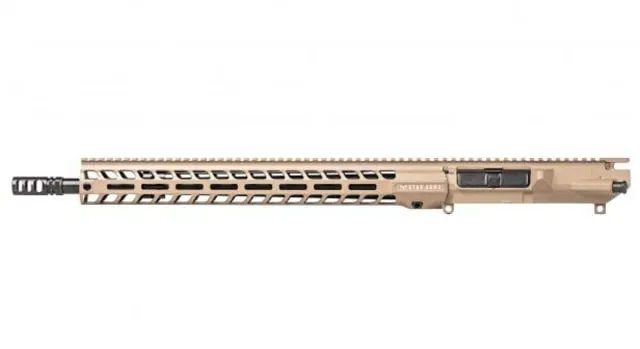Stag Arms AR-10 Marksman Left Hand Upper Receiver 308 Win 18in Barrel HBAR-CMV Profile 1-10 Twist 5/8X24 Thread VG6 Gamma FDE - Upper Receiver for AR-15 - view 1