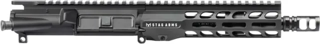 Stag Arms AR-15 Tactical Upper Receiver .300 AAC Blackout 8in Barrel GOV-CMV Profile 1-7 Twist 1/2x28 Left Hand VG6 Delta Black - Upper Receiver for AR-15, vista 1