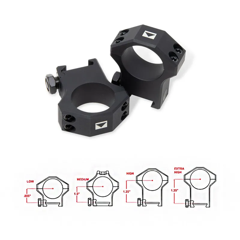Steiner T-Series 30mm X-High Steel 2-Piece Scope Ring, Black - 5963 - Optic Mount - view 4