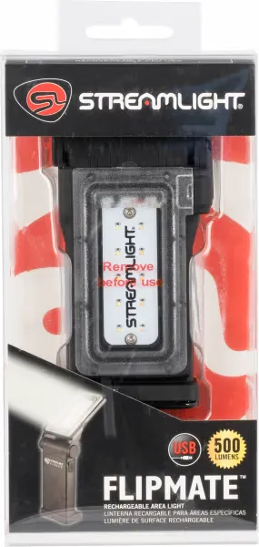 Streamlight Flipmate, Flashlight, 500 Lumens, Rechargeable Battery, USB Cord, Black - Light, vista 2