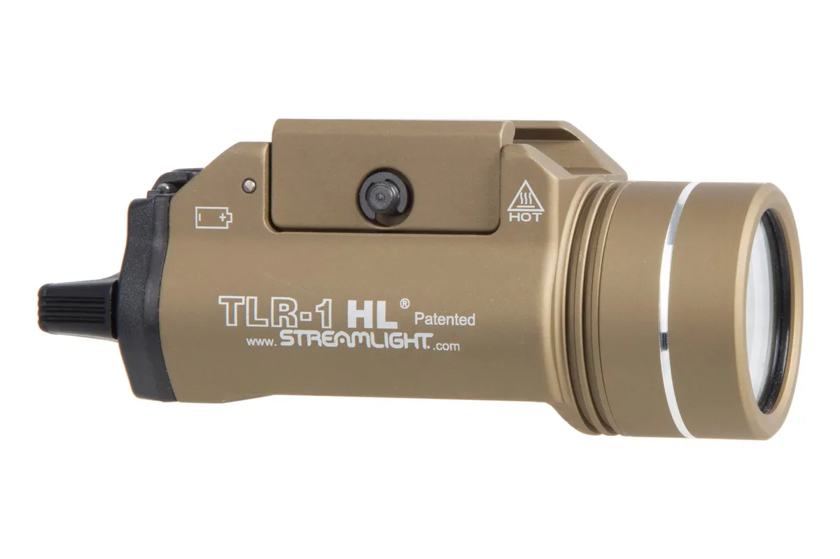 Streamlight TLR-1 HL Rail Mounted Tactical Weapon Light - 1000 Lumens - FDE - Light - view 1