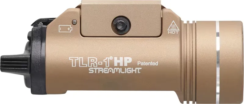 Streamlight TLR-1 HP 1000 Lumen FDE Aluminum Rail Mount Tactical Flashlight - 59151 - Light, vista 1