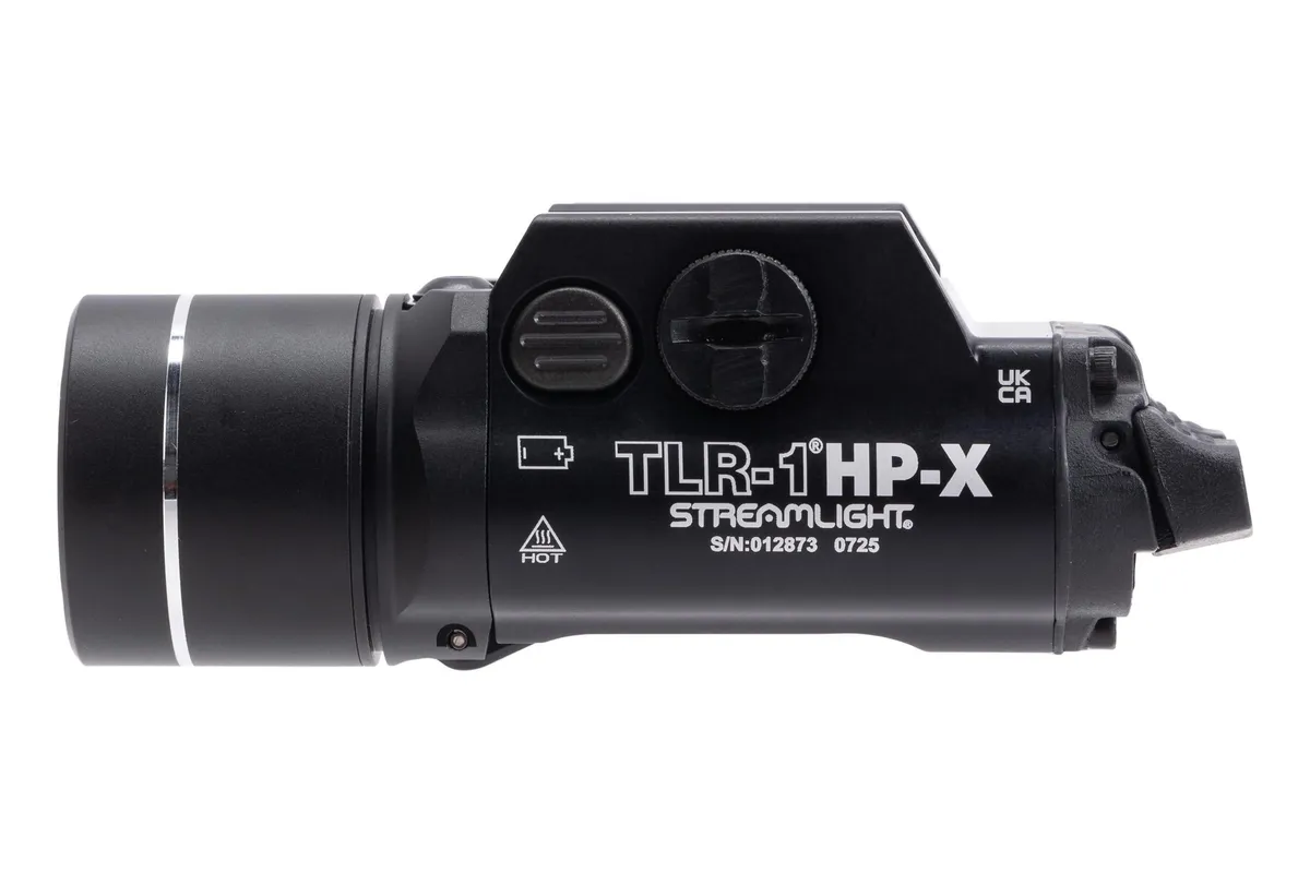 Streamlight TLR-1 HP-X 1300 Lumen LED Weapon Light CR123A Lithium Universal Black - Light, vista 2