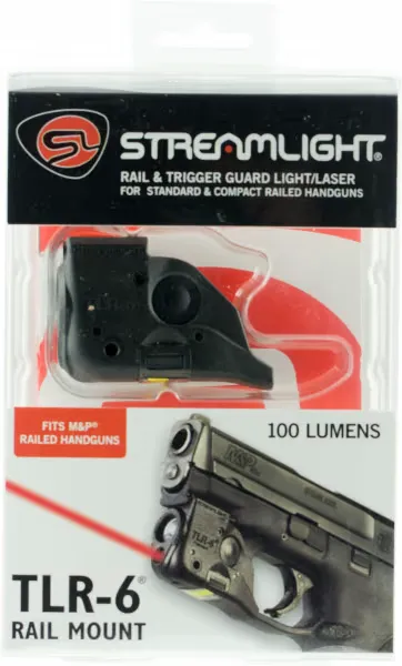 Streamlight TLR-6 100 lm LED/Laser Weapon Light, Black - 69293 - Light, vista 1