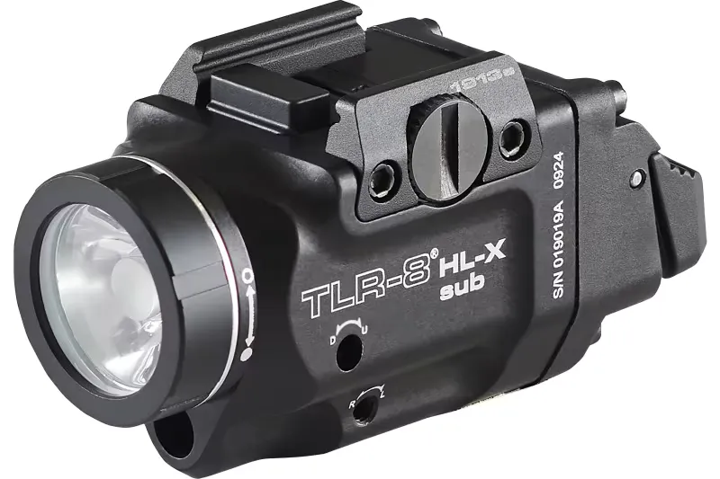 Streamlight TLR-8 HL-X Sub USB Weapon Light with Red Laser for Picatinny Rail Black - Light, vista 1