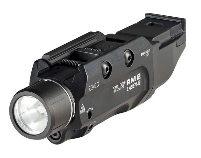 Streamlight TLR RM 2 Compact Rail Mounted LED Tactical Weapon Light w/Green Laser CR123A White 1000 Lumens Black - Light, vista 1