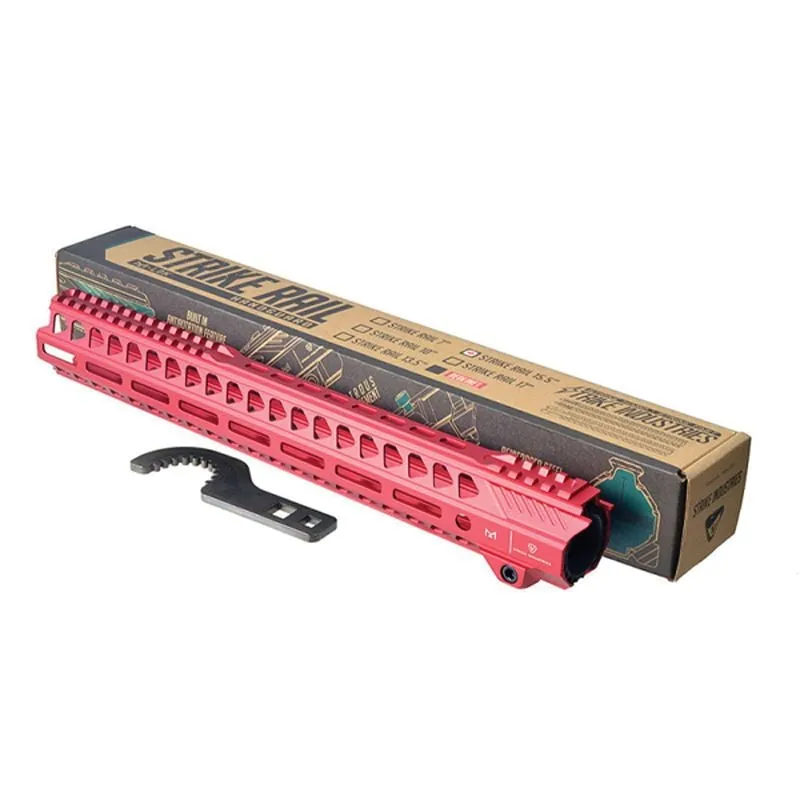 Strike Industries 17" Aluminum Strike Rail, Red - STRIKERAIL - Handguard for AR-15, vista 2