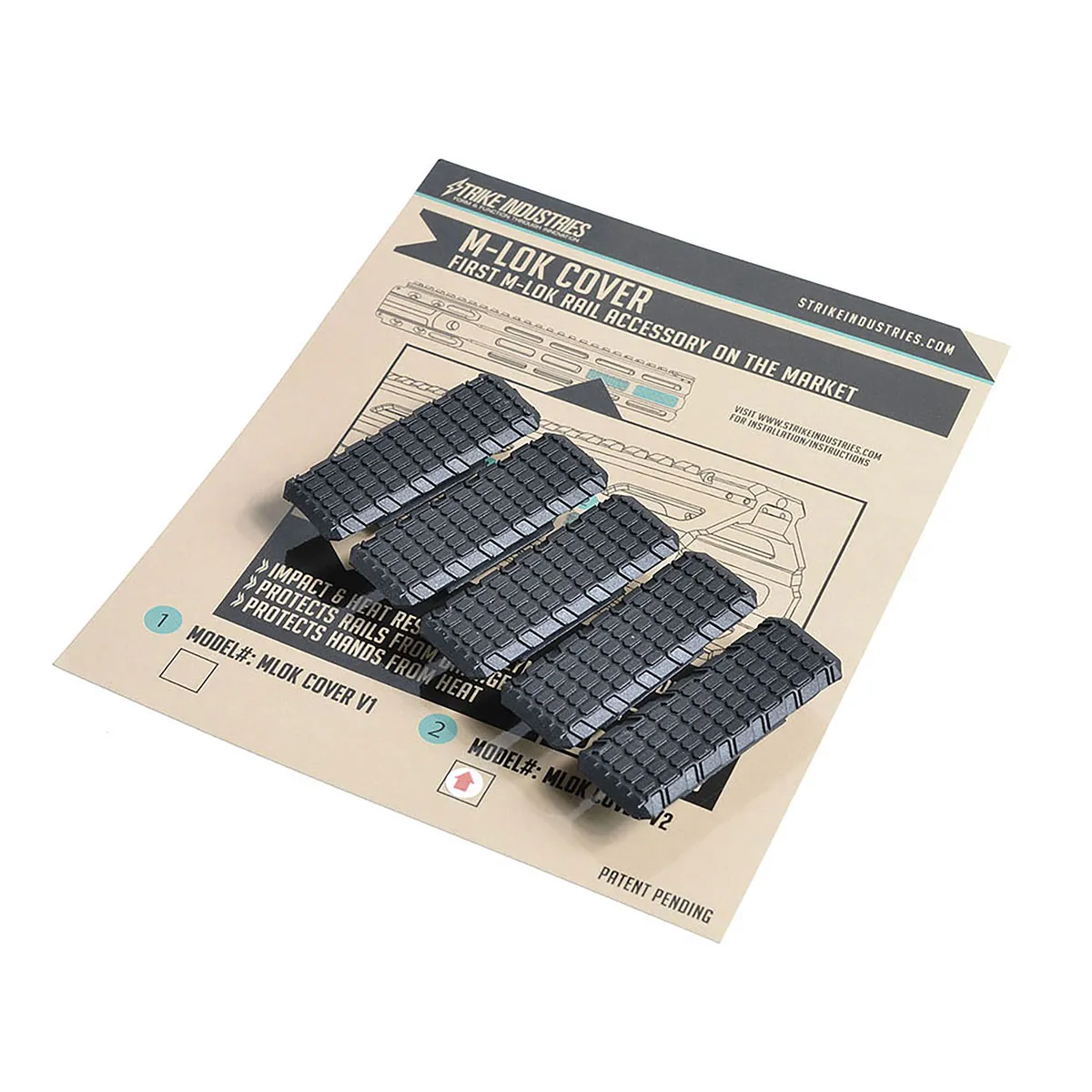 Strike Industries 5pcs MLOK-Cover-V2 in FDE - Handguard for AR-15 - view 1