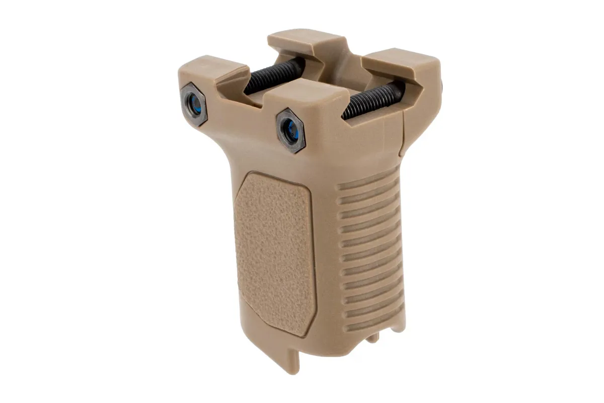 Strike Industries Angled Vertical Grip with Cable Management for 1913 Picatinny Rail - Short - FDE - Foregrip for AR-15 - view 2