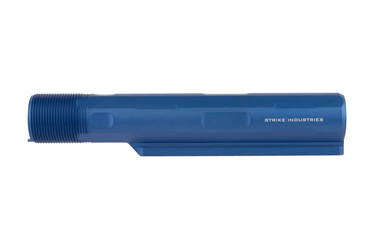 Strike Industries Ar-15 Buffer Tube - 7-Position Advanced Receiver Extension - Blue - Buffer Tube for AR-15, vista 3