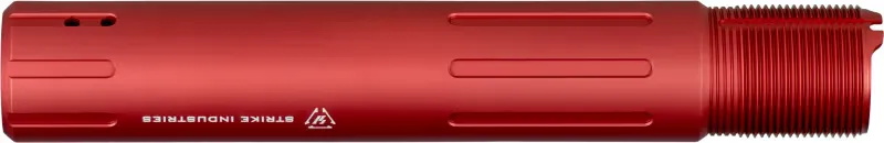 Strike Industries AR Carbine Pistol Buffer Tube, Red - ARCARPRESLICKRED - Buffer Tube Assembly for AR-15, vista 2