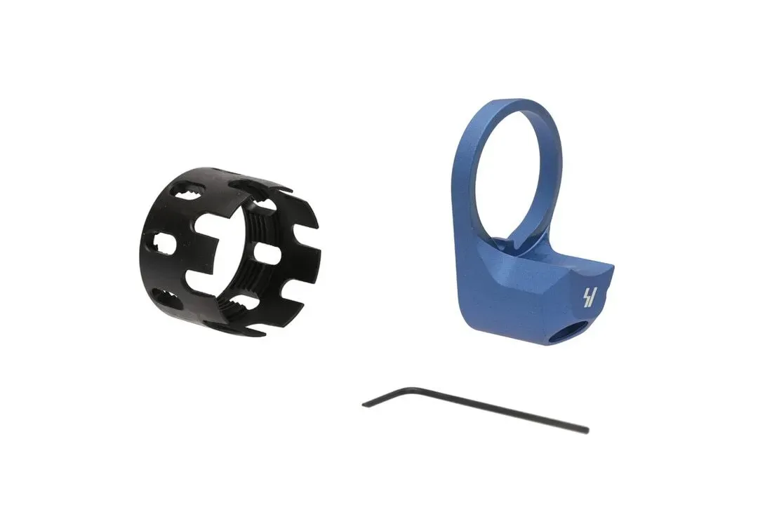 Strike Industries Ar Enhanced Castle Nut and Extended End Plate - Blue - End Plate for AR-15 - view 1