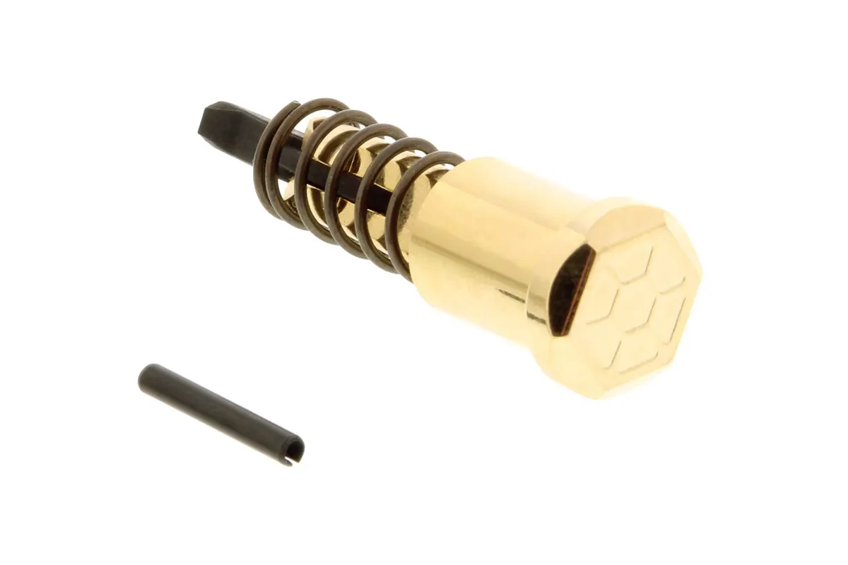 Strike Industries Ar Forward Assist Assembly - Gold - Forward Assist for AR-15 - view 1