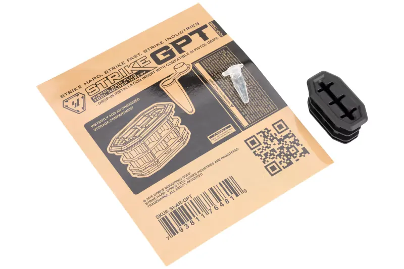 Strike Industries AR-GPT Grip Plug Tool Black Pistol Grip Storage Insert for Compatible Strike Industries Pistol Grips - Pistol Grip for AR-15 - view 1