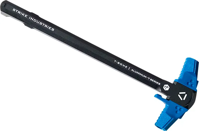 Strike Industries AR-TBCH-223-BK-BLU T-Bone Charging Handle .223/5.56x45mm NATO Blue Polymer Handles Aluminum Shaft for AR-15 - Charging Handle for AR-15 - view 2