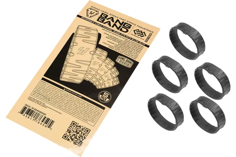 Strike Industries BANGBAND Bang Band Made of Black Rubber 5 Pack - Handguard for AR-15, vista 1