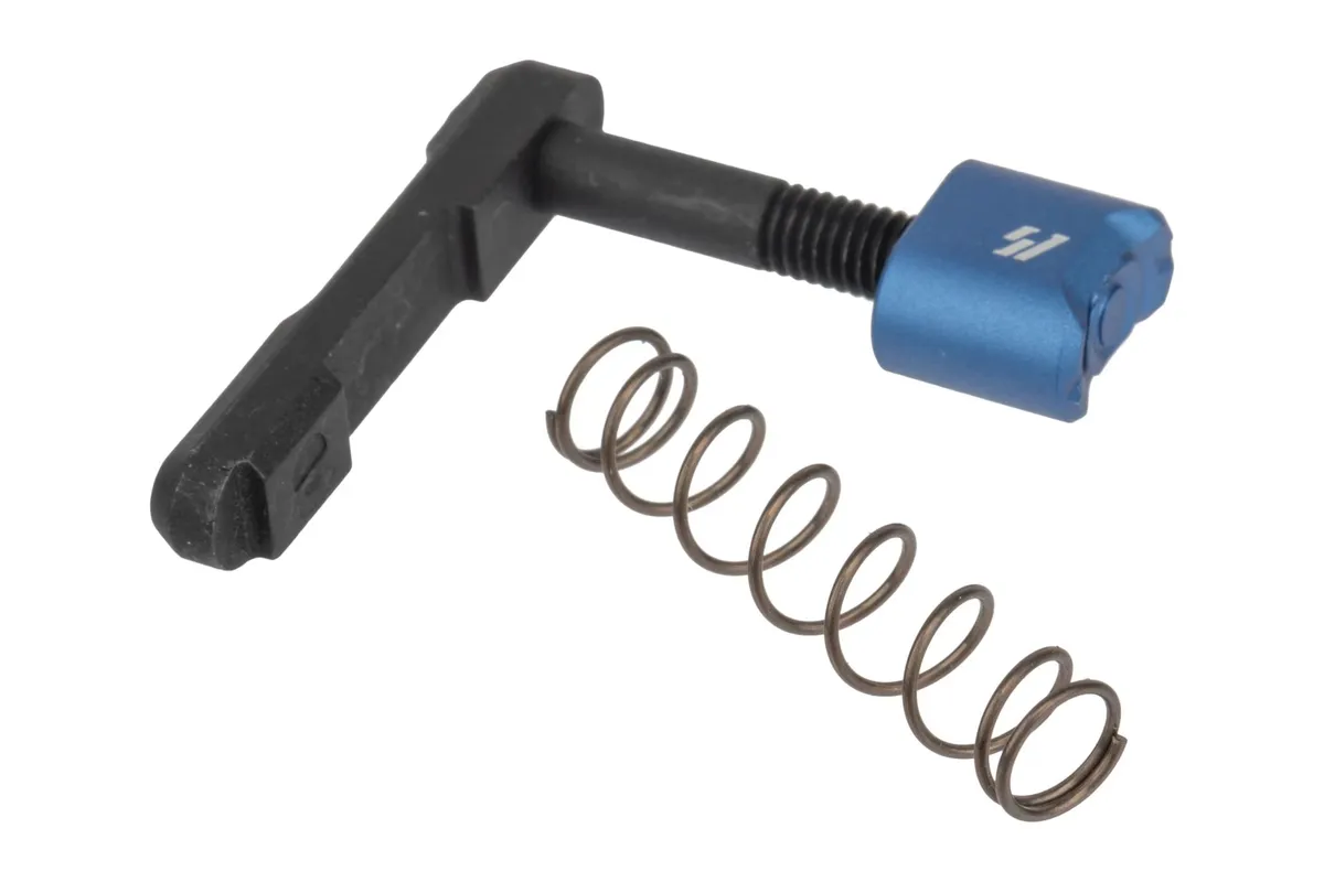 Strike Industries Billet Ar-15 Magazine Release Catch - Blue - Magazine Release for AR-15, vista 1