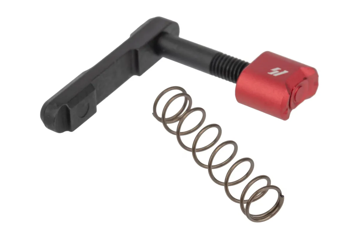 Strike Industries Billet Ar-15 Magazine Release Catch - Red - Magazine Release for AR-15 - view 1