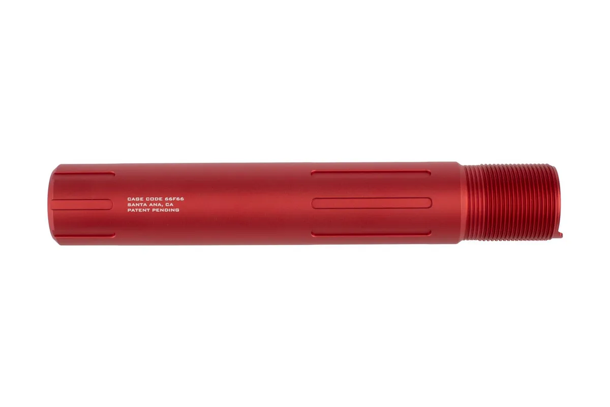 Strike Industries Carbine Length Pistol Buffer Tube - Red - Buffer Tube for AR-15 - view 2