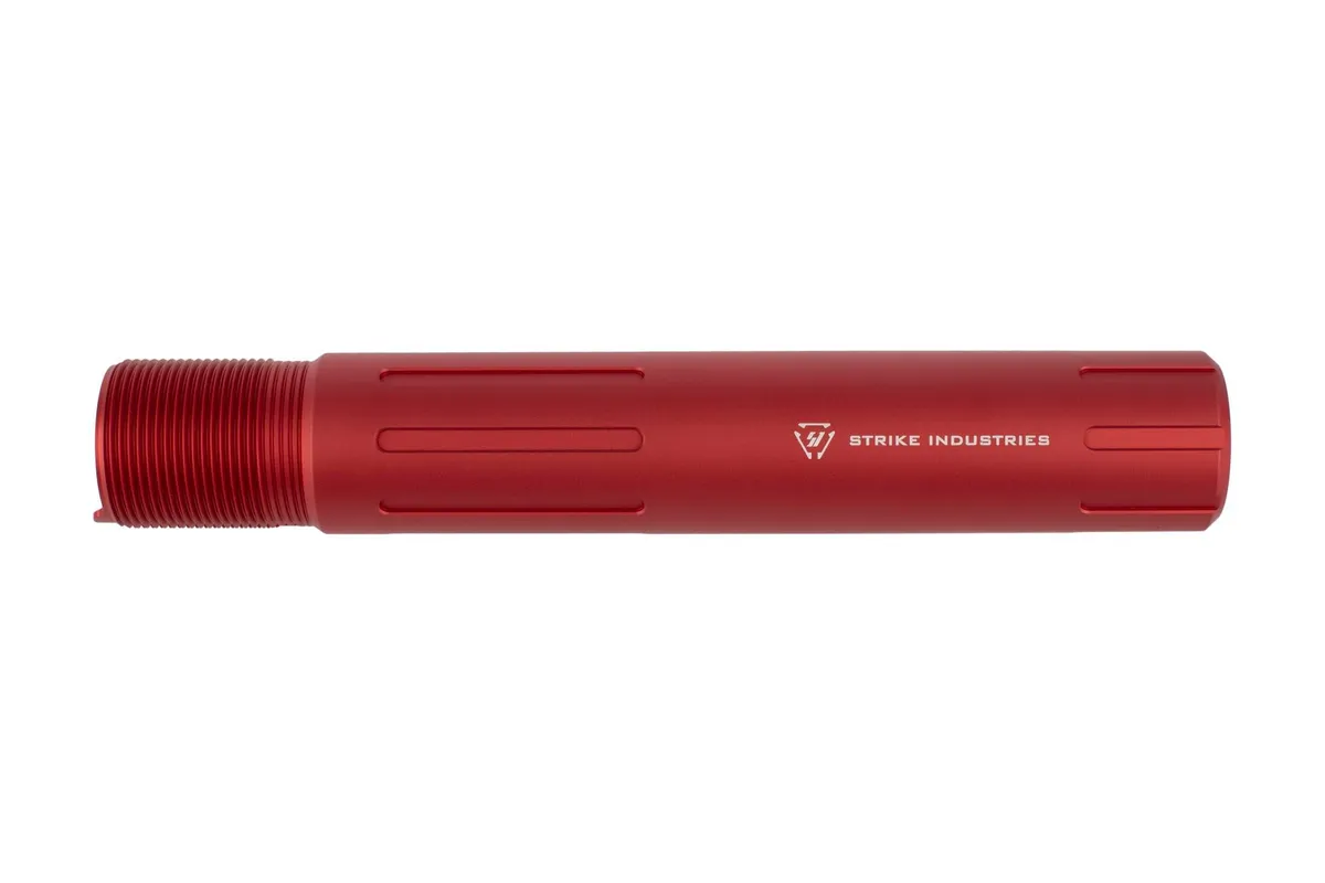 Strike Industries Carbine Length Pistol Buffer Tube - Red - Buffer Tube for AR-15, vista 3