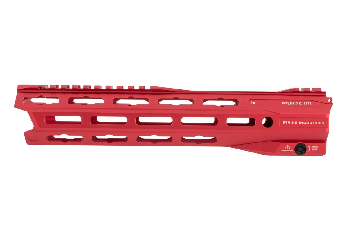 Strike Industries Gridlok LITE Complete AR-15 Handguard - Red - 11" - Handguard for AR-15 - view 3