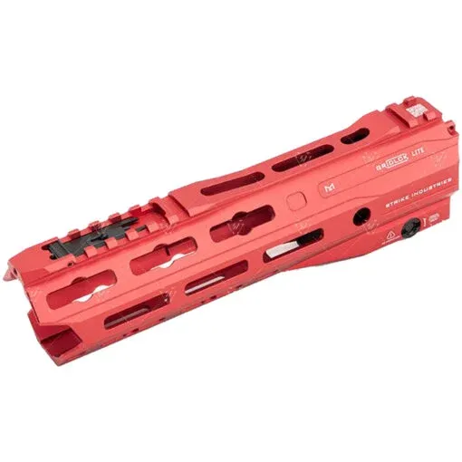 Strike Industries GRIDLOK LITE M-LOK Handguard Assembly - 8.5", Red - Handguard for AR-15, vista 1