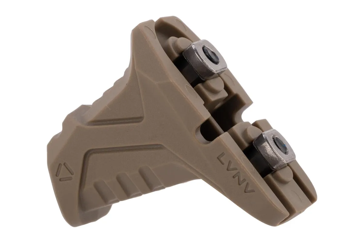 Strike Industries LINK Angled Handstop with Cable Management System - FDE - Foregrip for AR-15, vista 1