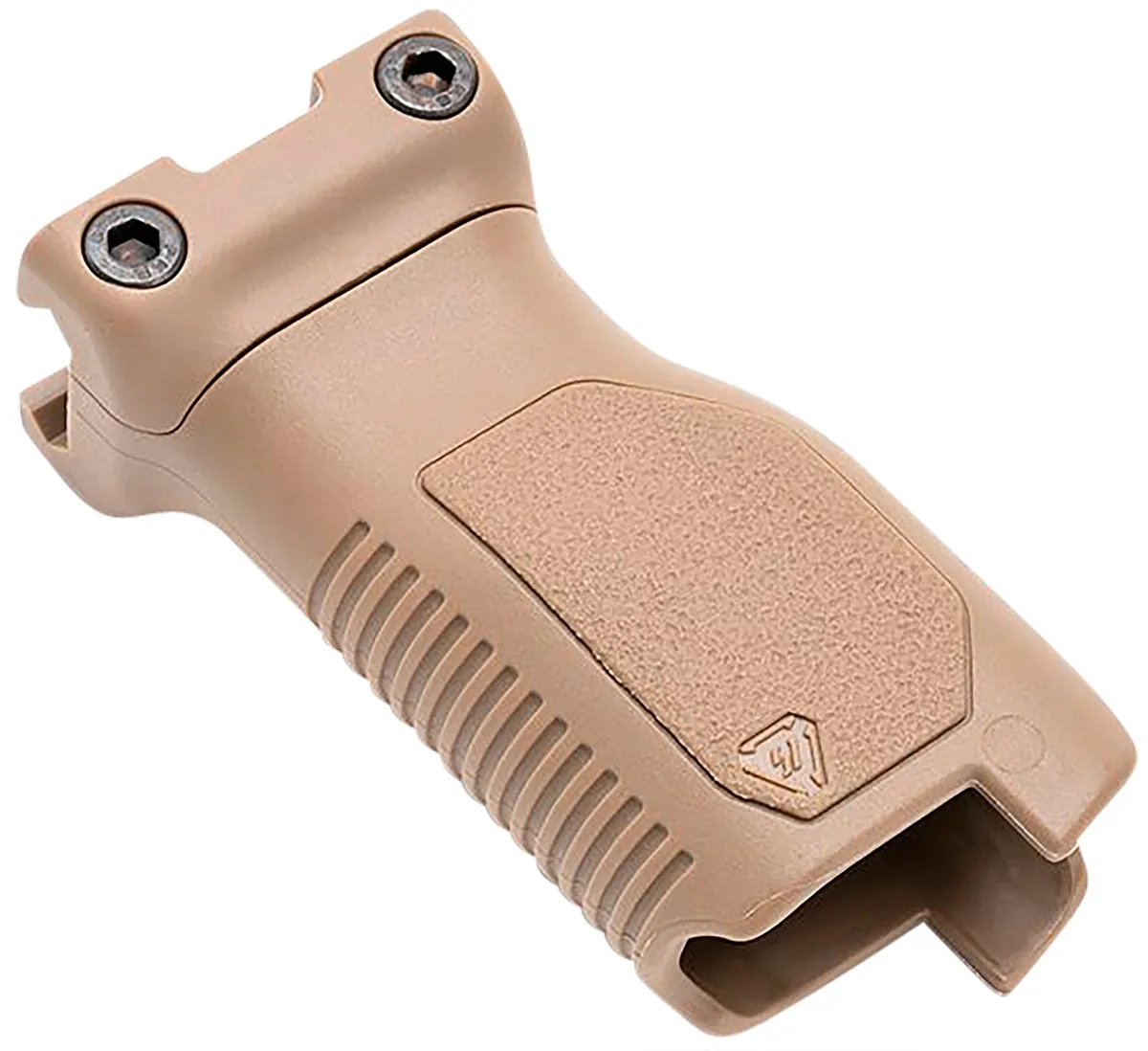 Strike Industries Long Angled Vertical Grip for 1913, Flat Dark Earth - SI-AR-CMAG-RAIL-L-FDE - Foregrip for AR-15 - view 1