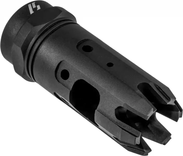 Strike Industries MK9COMP Mini King Comp Black Steel with 1/2"-28 tpi Threads & 2.30" OAL for 9mm Luger AR-Platform - Muzzle Device for AR-15 - view 2