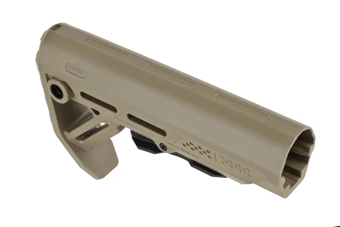 Strike Industries Mod 1 Carbine Stock Mil-Spec - Flat Dark Earth / Black - Stock & Brace for AR-15, vista 2