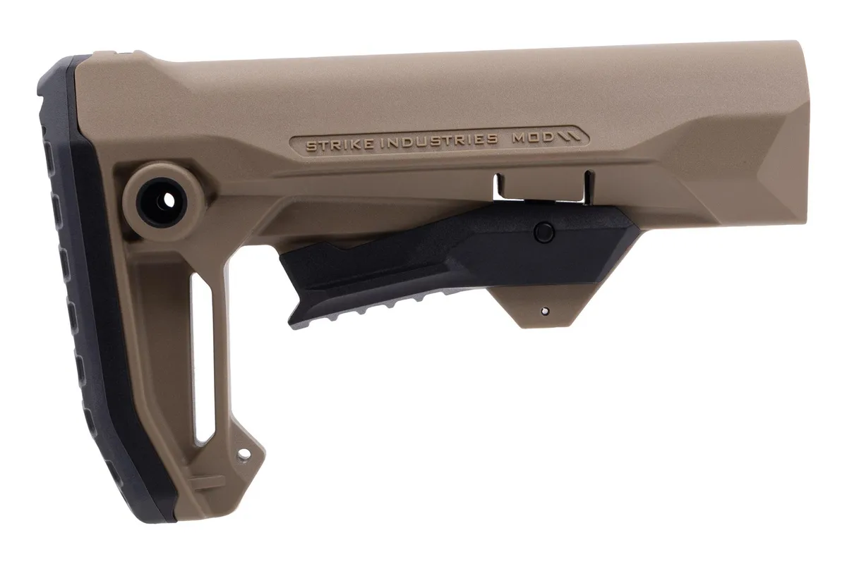 Strike Industries Mod 2 AR-15 Carbine Stock - FDE - Stock & Brace for AR-15, vista 1