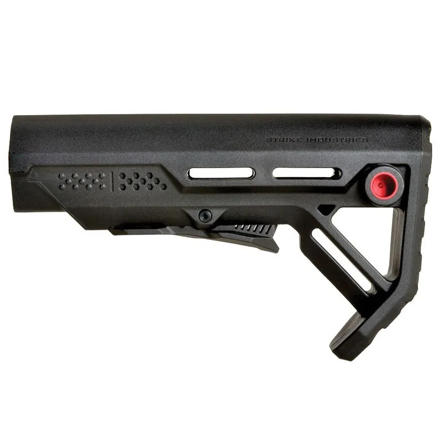 Strike Industries MOD1 Polymer Strike Stock, Black/Red - VIPER-ES-MOD1BK-RED - Stock & Brace for AR-15 - view 3