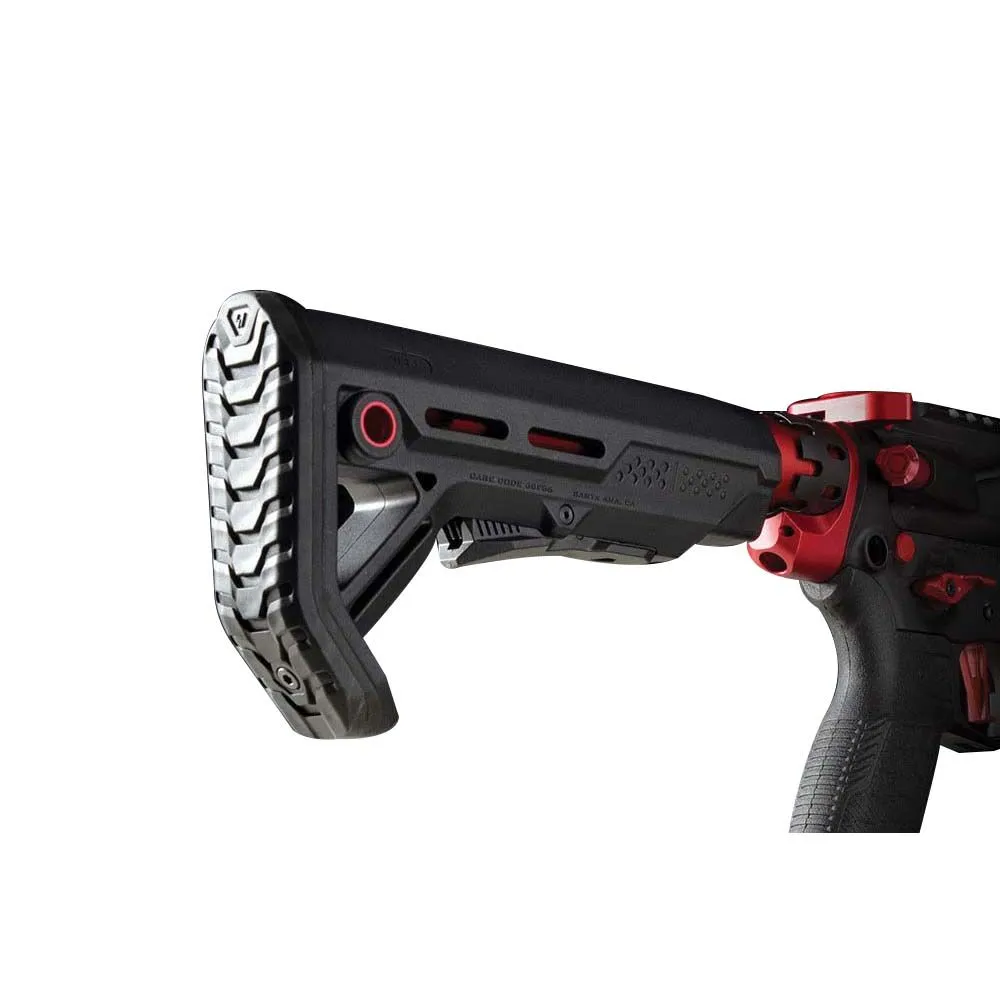 Strike Industries MOD1 Polymer Strike Stock, Black/Red - VIPER-ES-MOD1BK-RED - Stock & Brace for AR-15 - view 4