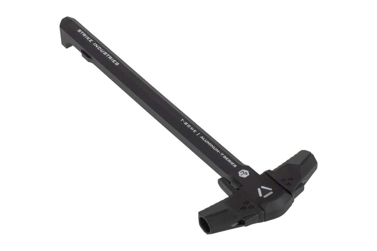 Strike Industries T-Bone Ar-15 Charging Handle for .223/5.56 - Black/Black - Charging Handle for AR-15, vista 2