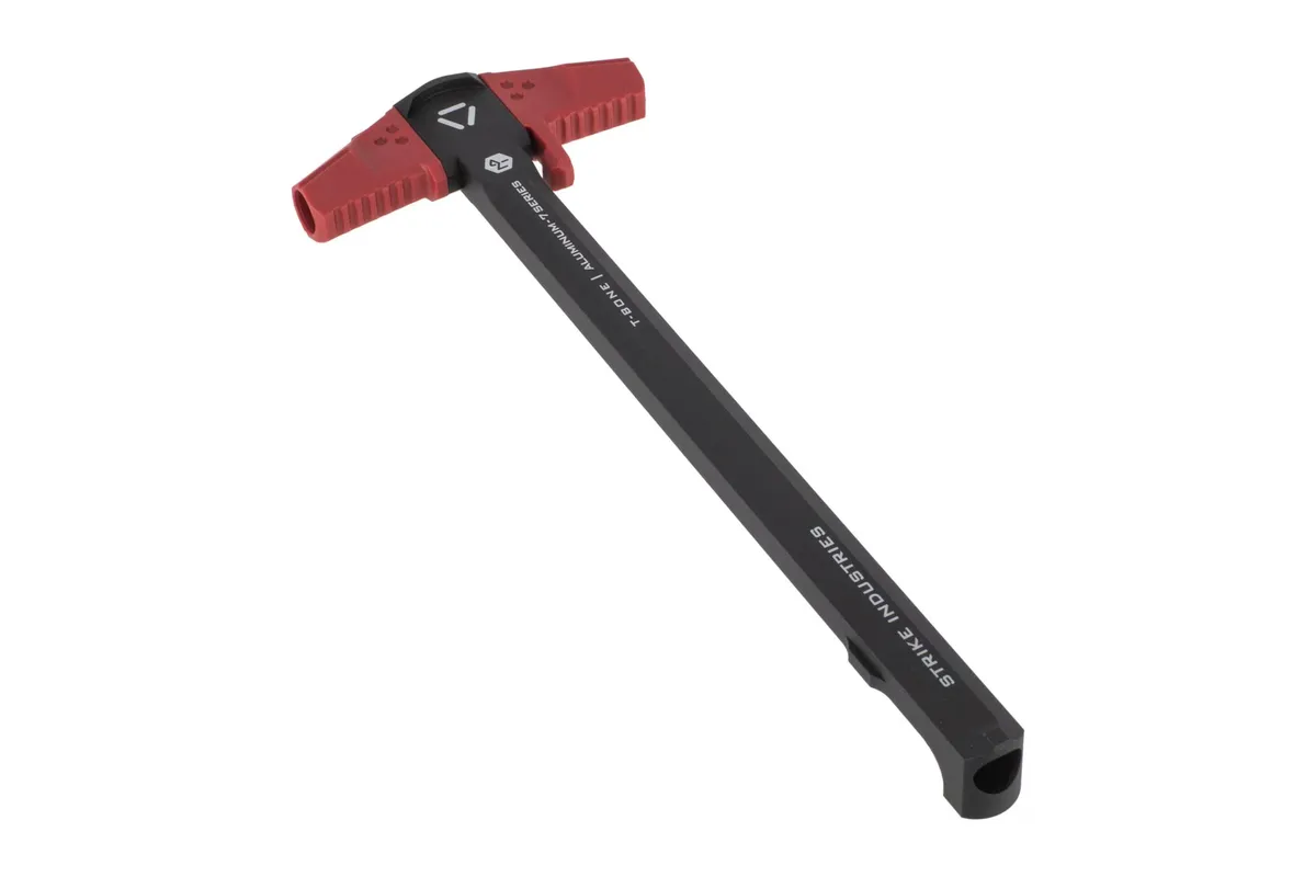 Strike Industries T-Bone Ar-15 Charging Handle for .223/5.56 - Black/Red - Charging Handle for AR-15 - view 1