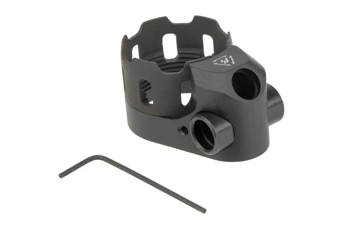 Strike Industries Tribus Enhanced Ar-15 Castle Nut and End Plate - Black - Castle Nut - view 1