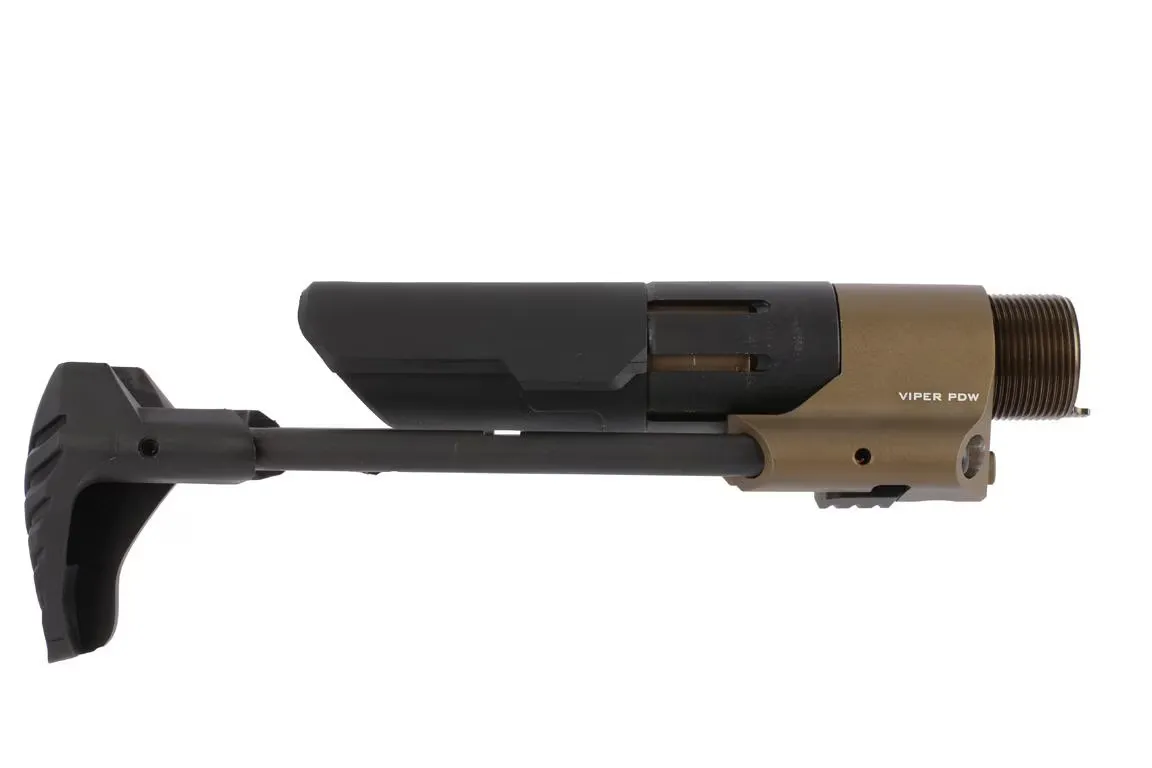 Strike Industries Viper PDW Stock, Flat Dark Earth - Stock & Brace for AR-15, vista 1